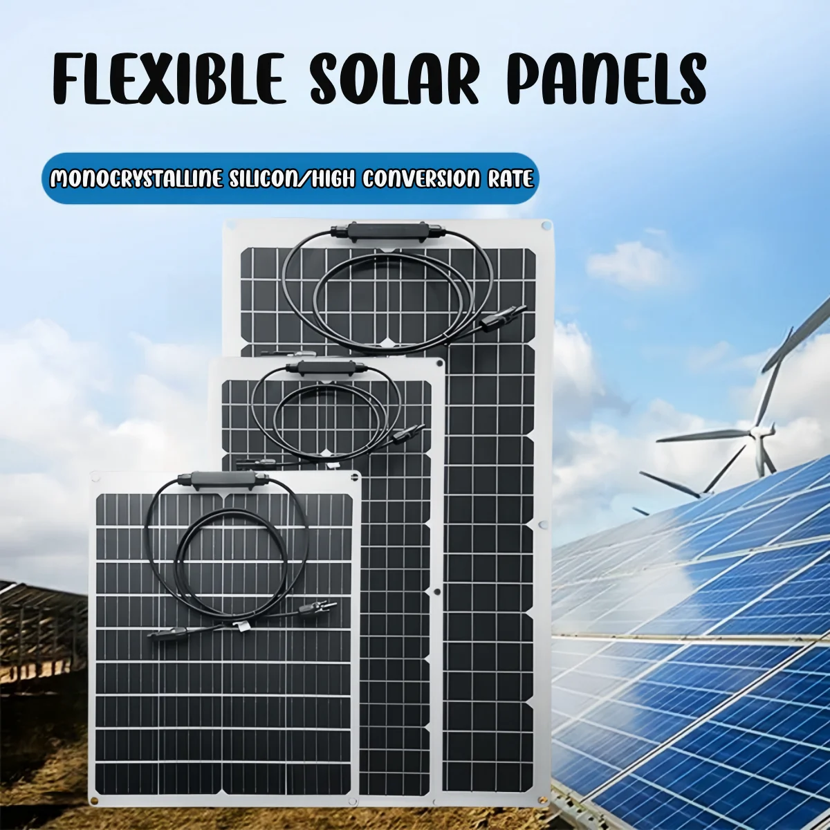 Pannello Solare Muslimah Caricabatteria Flessibile Pannello Fotovoltaico Cella Per Camper Rv Casa Tetto Balcone Impermeabile Freeship