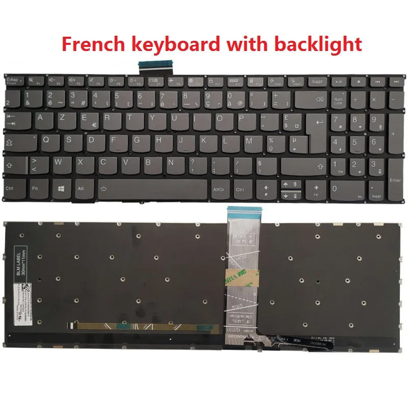 Teclado do Portátil para Lenovo Ideapad 315itl6 3-15ada6 3-15alc6 Russo us uk Azerty Francês Espanhol Latim Novo - Imagem 3