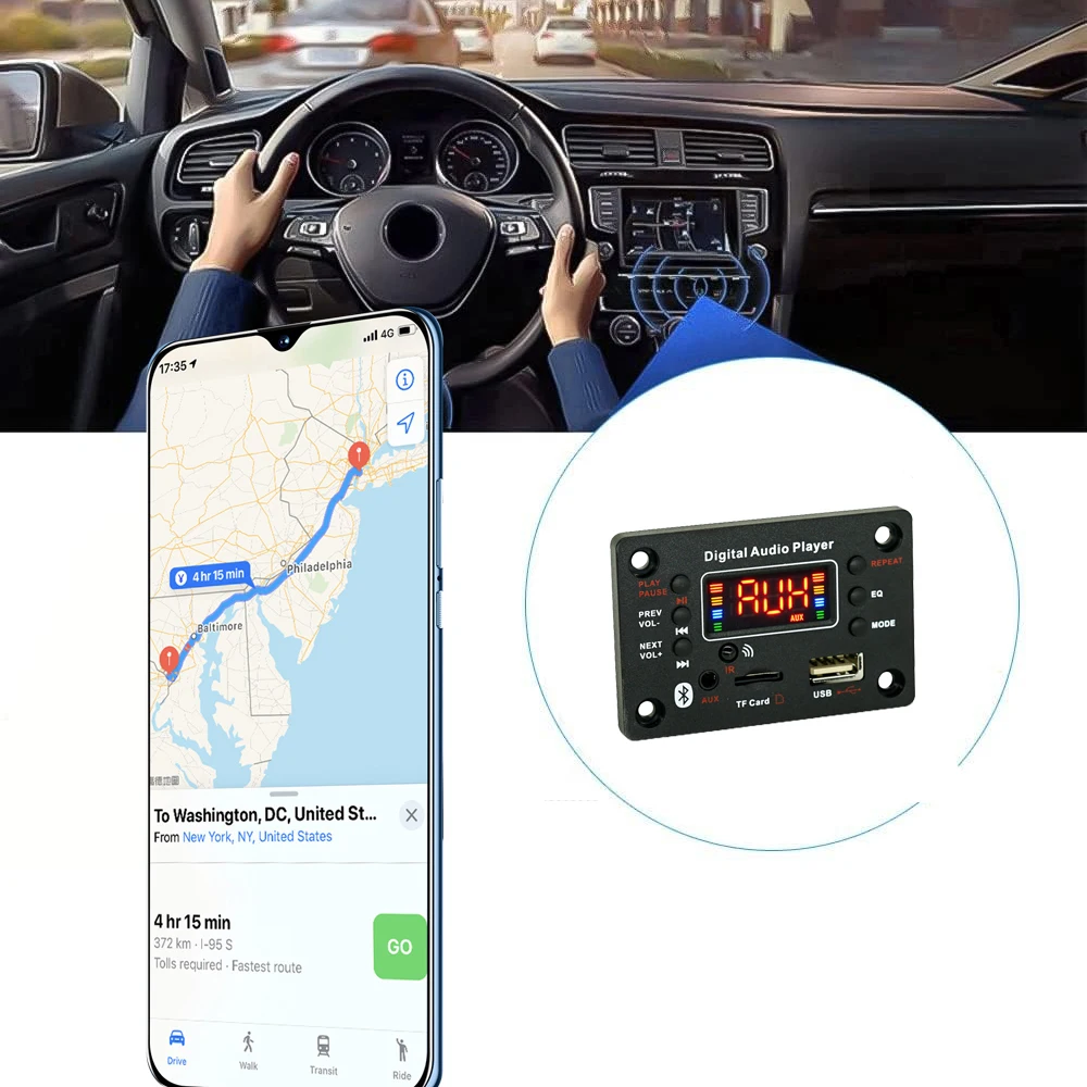 Bluetooth 5.0 MP3 Decoder Board Car Audio Module