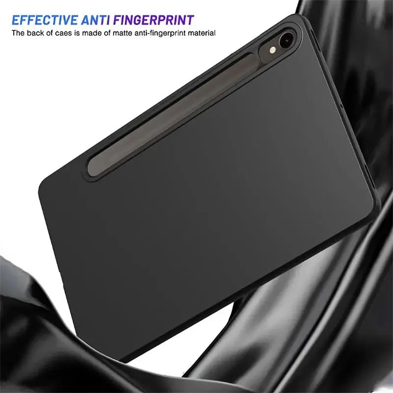 Elegant Black Slim Shockproof Tablet Case - TPU Silicone Protective Cover, Anti-Drop Design