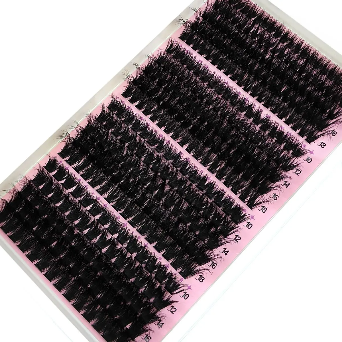 Neue 20Row 40-160DMix 8D Flauschige Einzelne Wimpern Cluster Extensions Falsche Wimpern DIY zu Hause Cluster Make-Up Wimpern werkzeuge – Detail 1