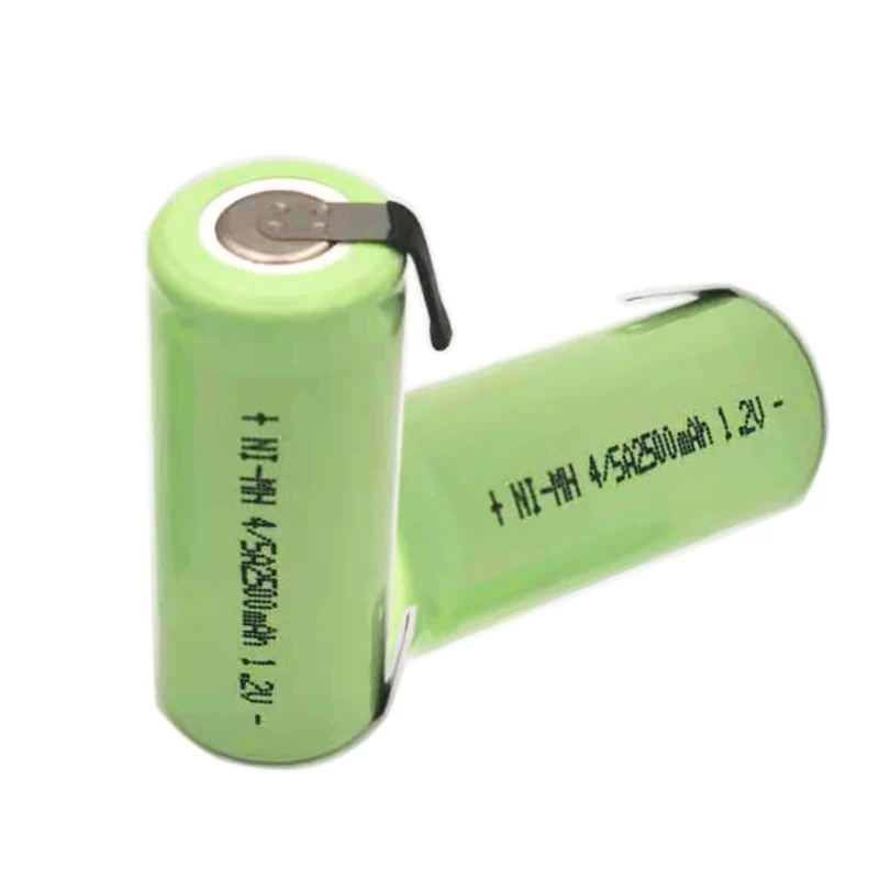 5pcs 1.2V 2500mAh Rechargeable 4/5A NI-MH battery 17430 4/5 A With Welding Tabs For Braun Oral-B Electric Toothbrush 17*43mm