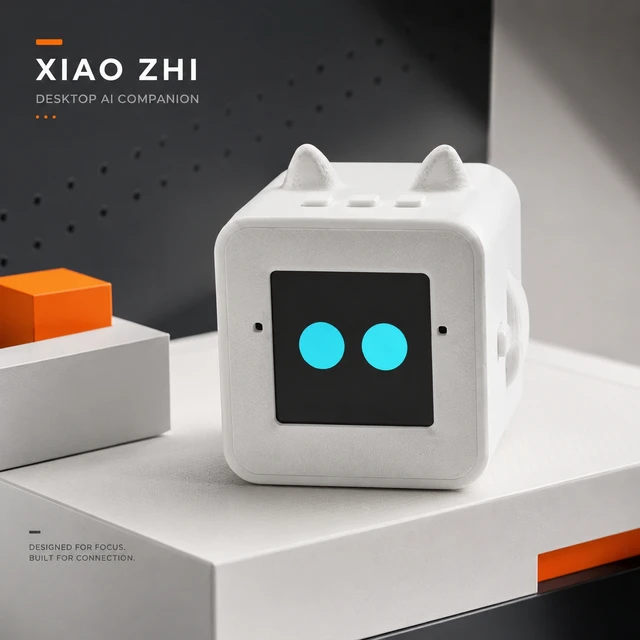 EMO XiaoZhi Mini AI Robot | Smart Voice Chatbot, Emotional Interaction, Personalized AI Companion, Multilingual, with Cat Ears 1