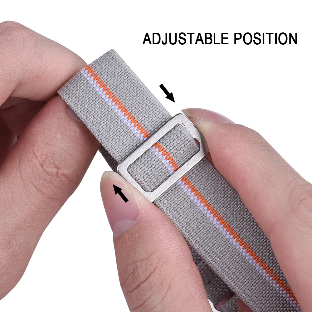 Nylon Braided Elastic Watch Band – Sporty Parachute-Inspired Strap