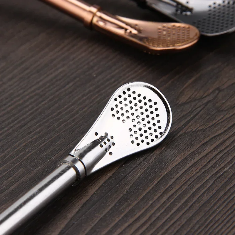 Yerba Mate Straw Filter +1 Brush Reusable 304 Stainless Steel Bombilla Drinking Straw Metal Tea Tools 4pcs