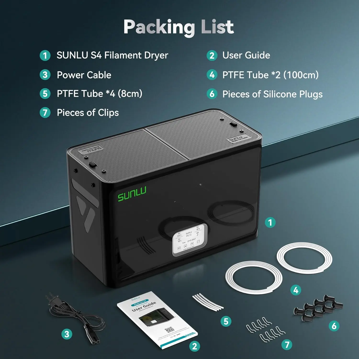 SUNLU S4 Filadryer FDM Dry Box Upgrade Storage Saving Arid Machine