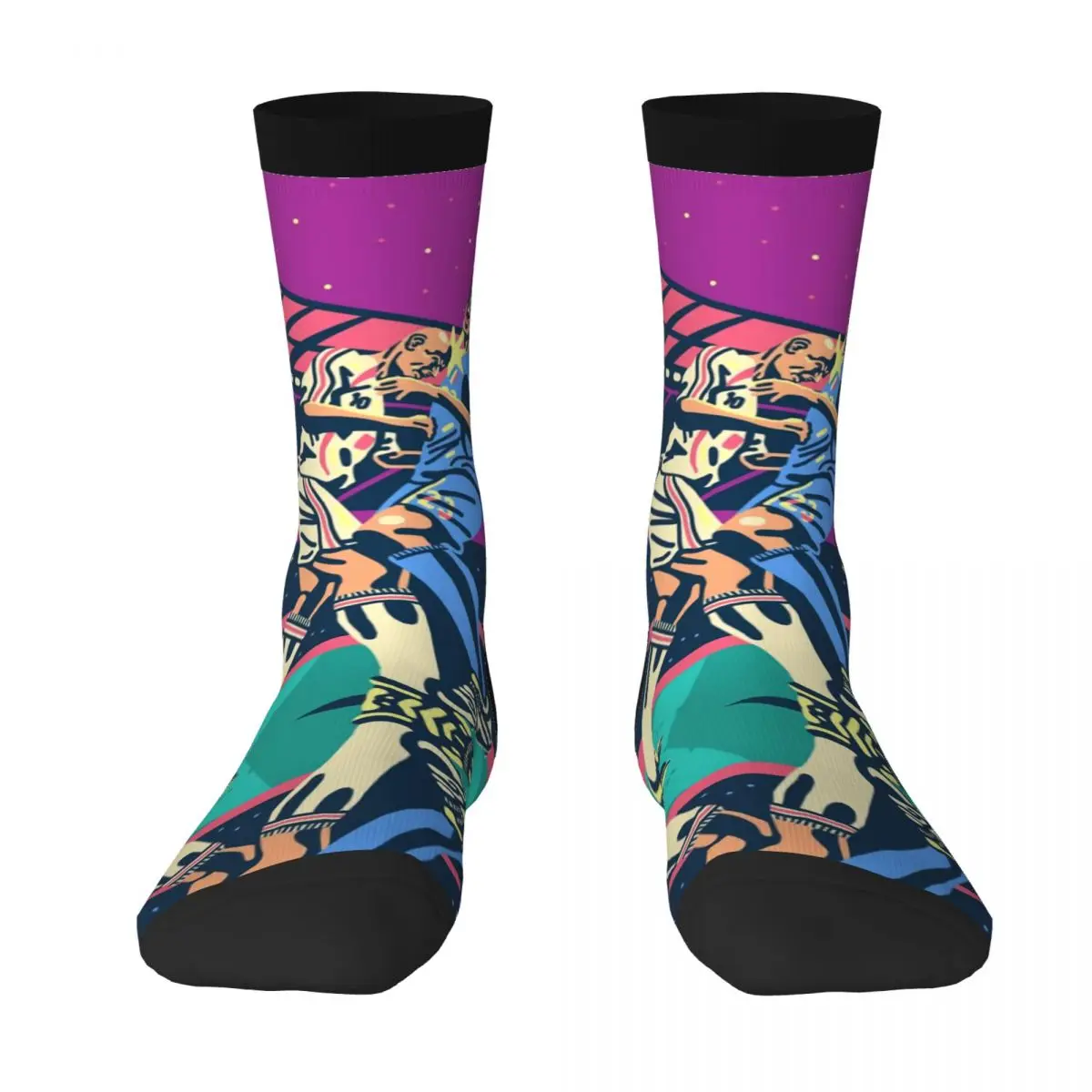 

Adult Socks Wallpaper Zidanes Illustration BEST TO BUY Funny Novelty Cute Infantry pack Elastic Stockings