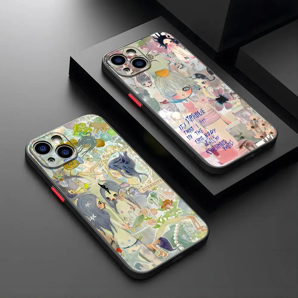 

Чехол для телефона Aya Takano, Матовый полупрозрачный чехол для IPhone 15 Pro, 14 Pro Max, 13, 11, 12 Mini, Xs, X, Xr, 7, 8 Plus, Se, задняя крышка