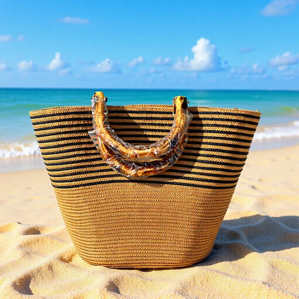 KoreanStyleLargeCapacityStrawWovenToteBagSummerBeachShoulderBagCitySimpleStyleBucketShapeZipperOpeningMobi...-AliExpress1524