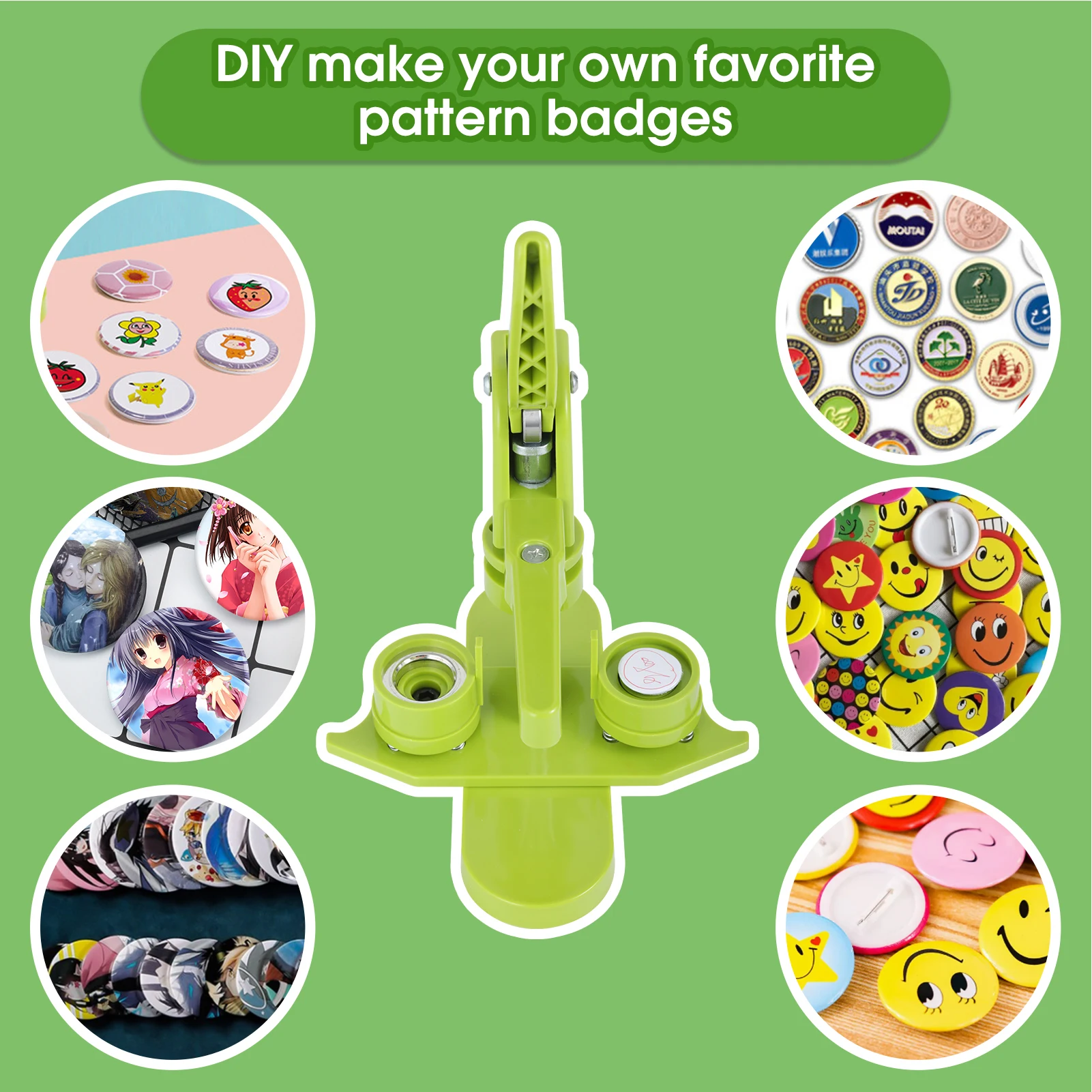 Button Maker-Maschine, 32 mm montagefreies DIY Pin Button Maker Pressmaschinen-Set – Detail 4