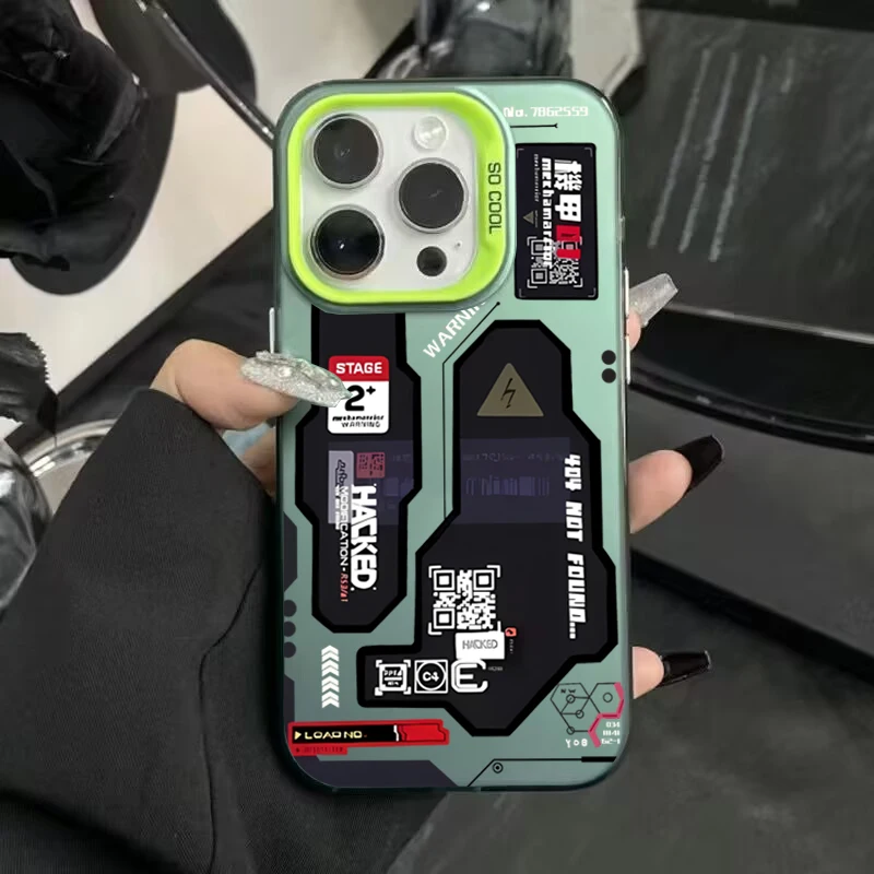 Graffiti Matte Mecha-Style Phone Case