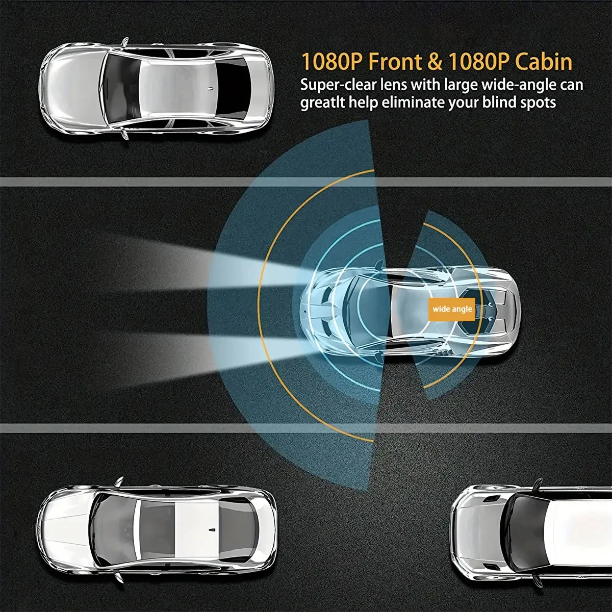 Description Picture 5 of item2 Lens Dash Camera WIth 32GB Memory Card 1080P for Car Touch Screen Video Recorder Rearview Mirror Dash Cam Front & Inner Camera