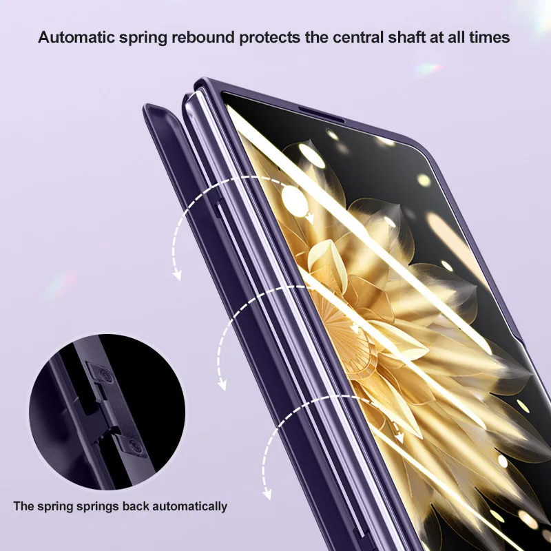 ZORSOME Custodia con cerniera magnetica per Honor Magic V3, ultra sottile, lussuosa placcatura, all-inclusive, antiurto, custodia protettiva con cerniera magnetica, protezione integrata per lo schermo