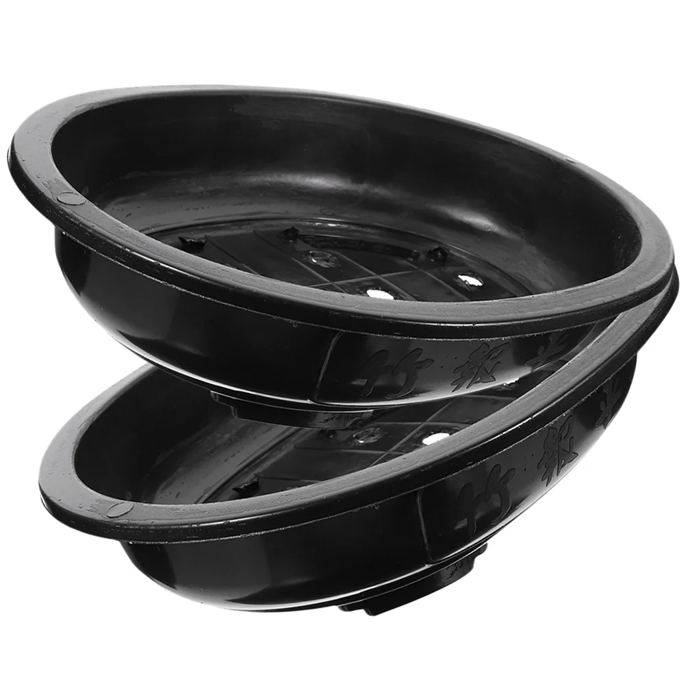 

2Pcs Oval Bonsai Pot Large Flower Pot Gardening Bonsai Container Breathable Bonsai Training Pot
