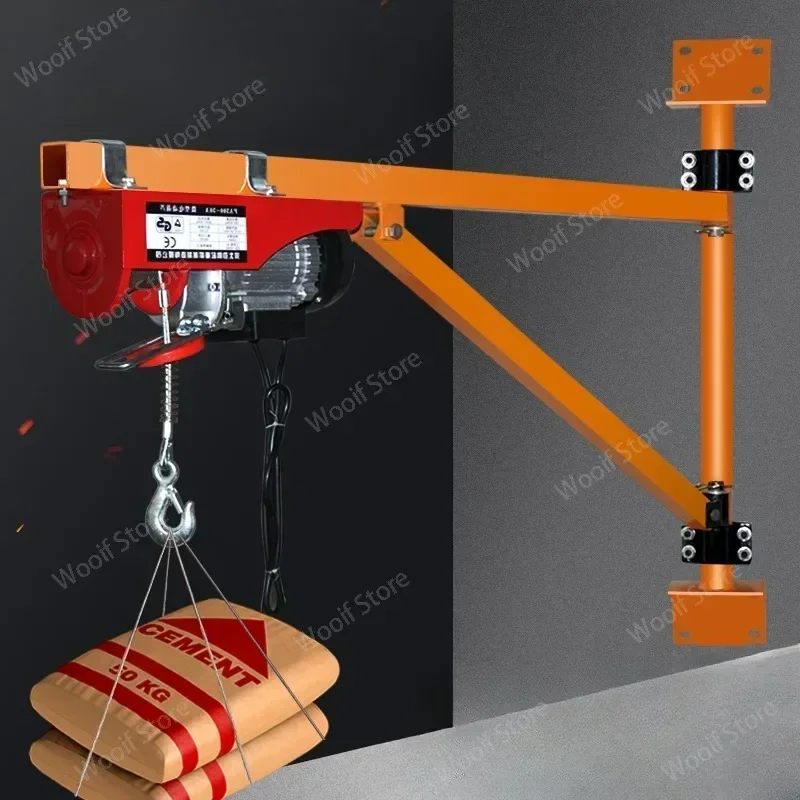 Fast electric hoist 220V small home decoration lifting crane column bracket