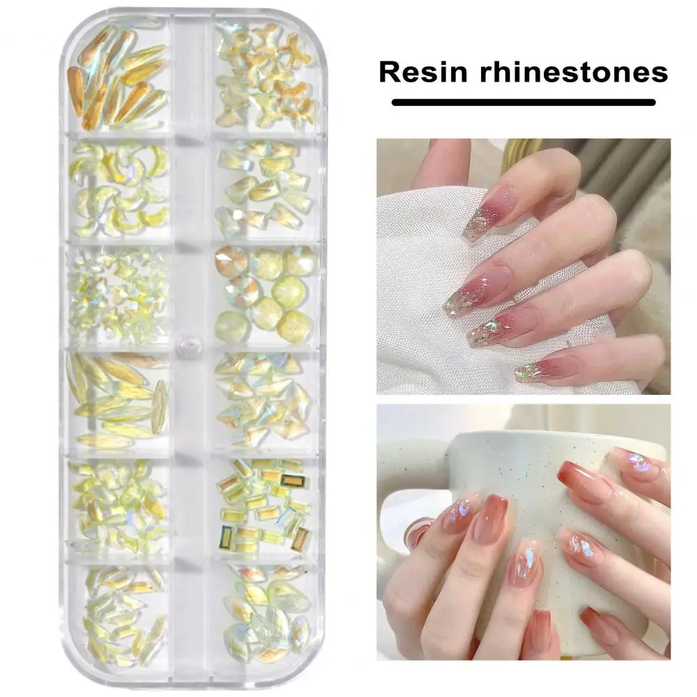 

Trendy Nail Accessories Create Stunning Nail Art with Aurora Rhinestone Kits Flat-bottomed Special-shaped Resin Rhinestones Love