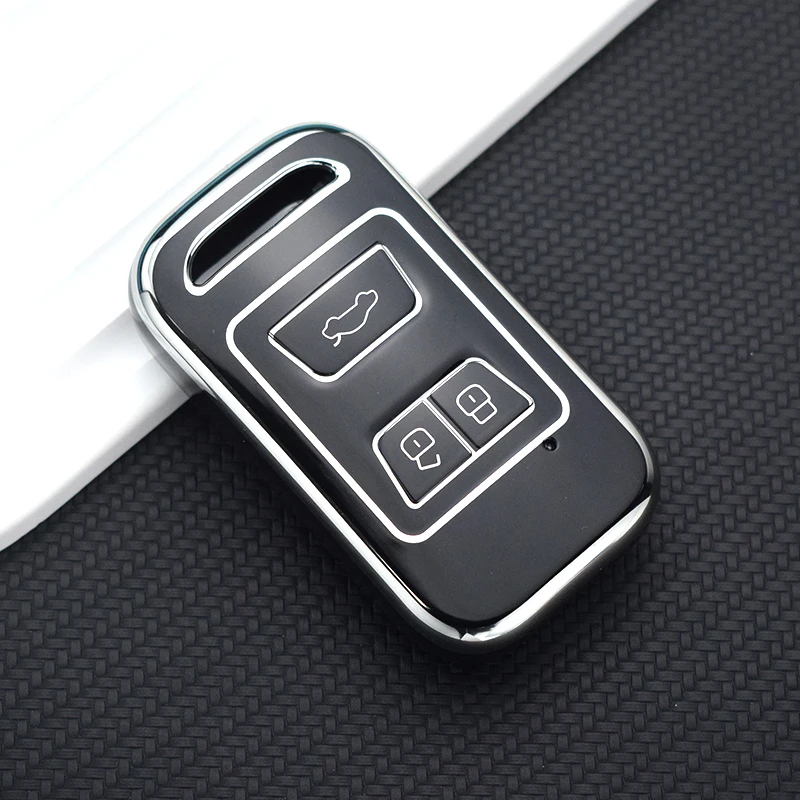 소프트 TPU 자동차 키 커버 케이스, 스마트 키리스 원격 고리 케이스, Chery Tiggo 3 5X 4 8 Glx 7 2019 2020 키체인 홀더 보호대