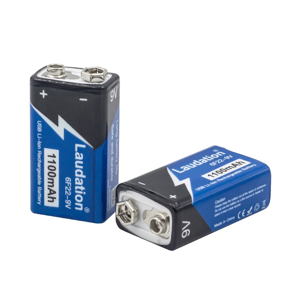 

Rechargeable 9V Battery for Multimeter Microphone Toy Remote Control KTV 1100mAh 6F22 Micro USB 9v Li-ion Lithium Batteries