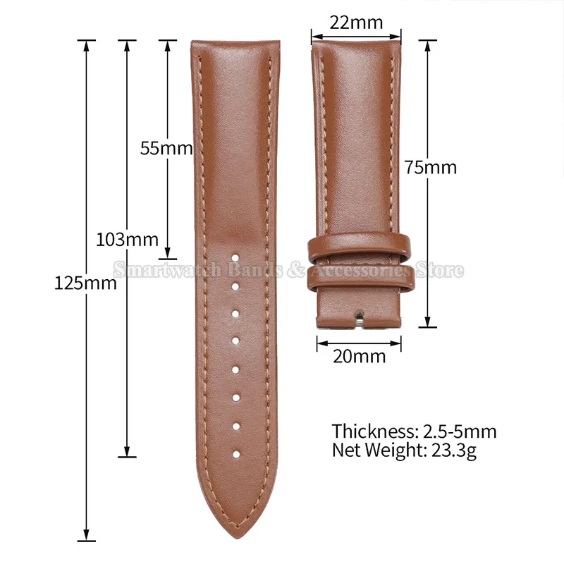 Universal Waterproof Leather Watch Strap – Elegant Wristband