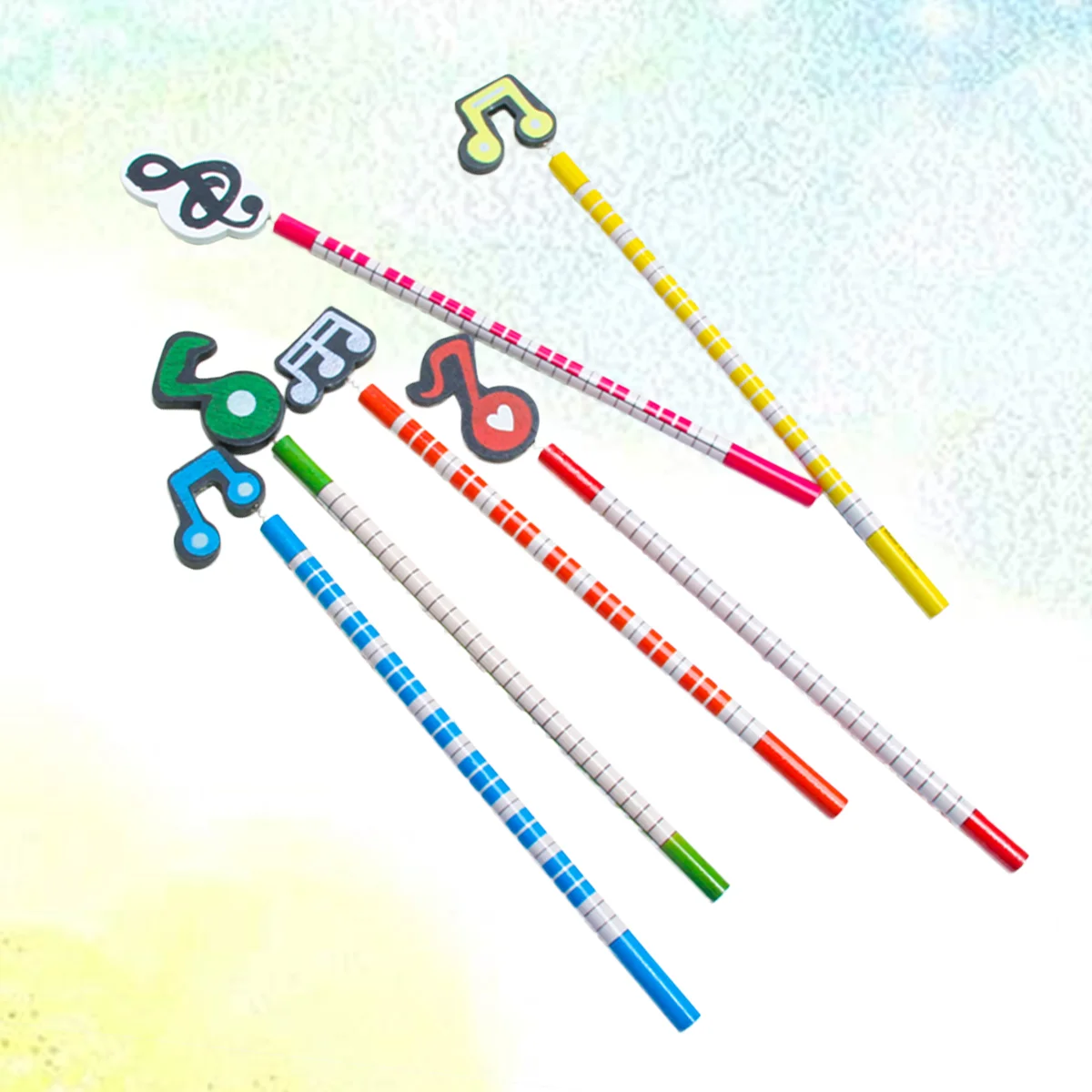 

12 Pcs Kids Pencils Christmas Number Students with Leads for Wooden Musical Note Child