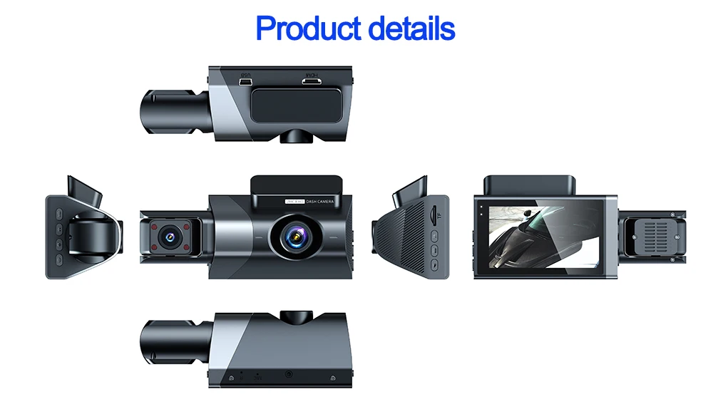 S062b791b2d194411a79e89cdf1b67c4br 3Channel 4K Car Dvr Dash Cam for Cars GPS WIFI Rear View Camera for Vehicle Inside Video Recorder Parking Monitor Car Assecories