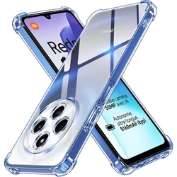 Thick Shockproof Silicone Soft Clear Case - Transparent Slim Back Cover for Redmi A4 (Clear)
