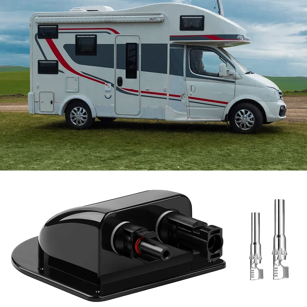 Painel Solar Cabo Entry Gland Fio Duplo Furo Curvo Cabo Conector à Prova Dágua para rv Caravan Motorhome Boat