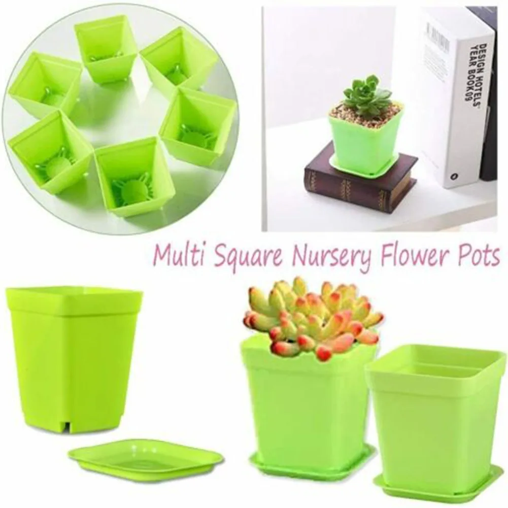 Flowers Pots Plastic 2.7x3.12inch Reusable Set 4