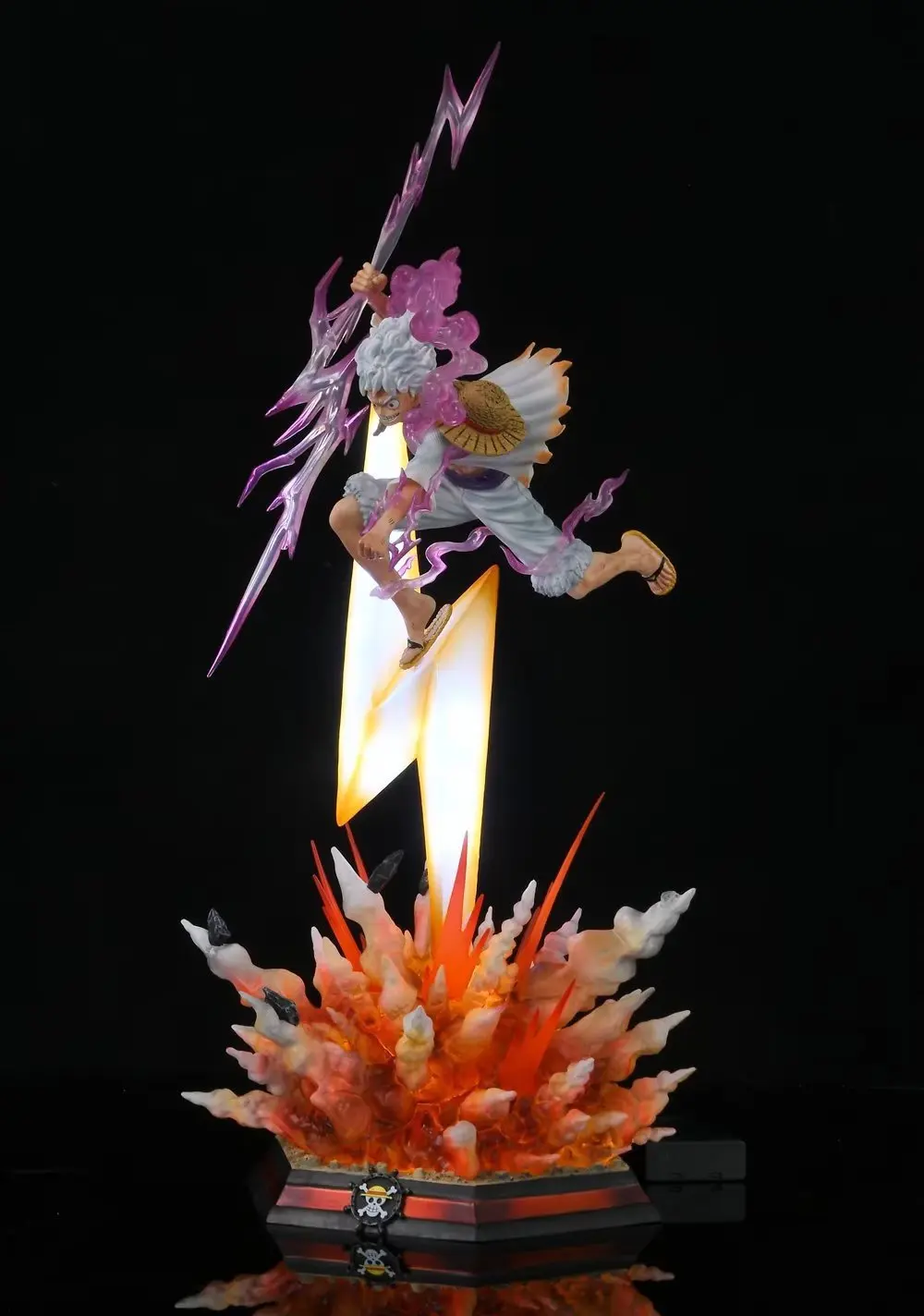 Anime Luffy One Piece Nika Gear 5 Luffy Figuras de acción Lightning Explosion Sun God 50cm Estatua Modelo Juguetes Regalos Colección de PVC