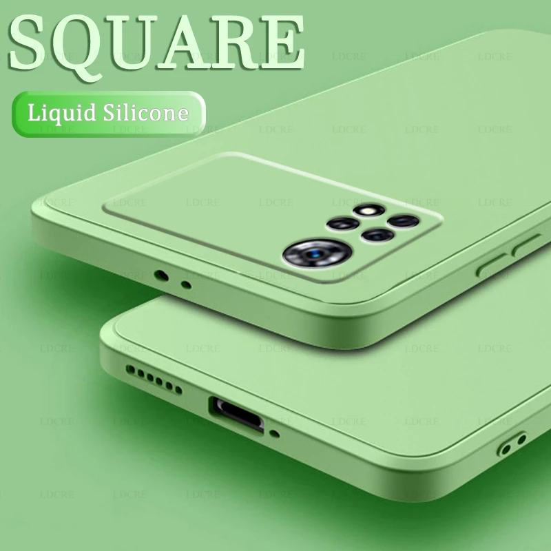 Per Xiaomi Poco M4 Pro Custodia In Gomma Siliconica Liquida Custodia Quadrata Originale Per Poco M4 Pro 4G Cover Per Poco M4 Pro 5G Poco X4 Pro