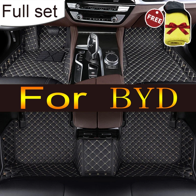 

Кожаные автомобильные коврики для BYD F0 F3 F6 G3 G6 S6 F3R yuan plus ATTO 3, автомобильные аксессуары