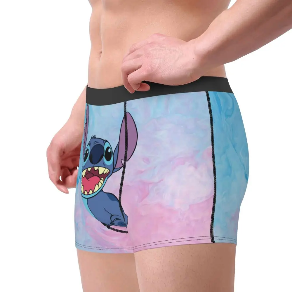 Custom Stitch Lion Cute Boxers Shorts Men's Disney Movie Briefs Underwear Fashion Underpants