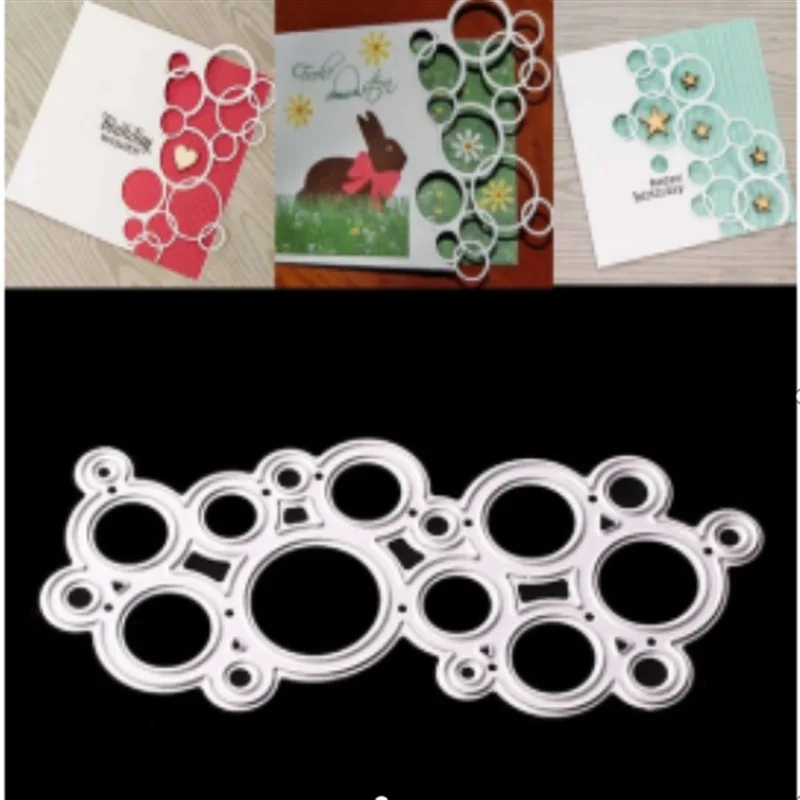 

Round Bubble Metal Cut Dies Stencils for Scrapbooking Stamp/Photo Album Decorative Embossing DIY Paper Cards