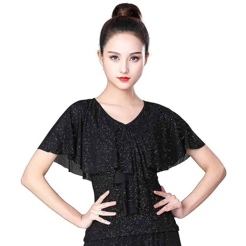 

Топ женский летний с коротким рукавом для латиноамериканских танцев