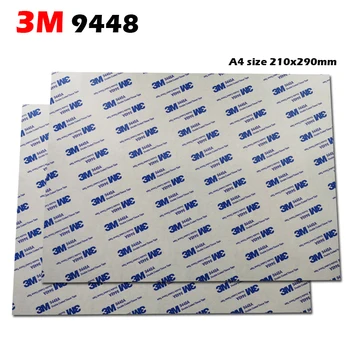 BIG Sheet A4 Size (210mm*290mm) 3M 9448 Double Sided Sticky Tissue Tape Widely for Home, Office, LCD Display Phone white/black 1