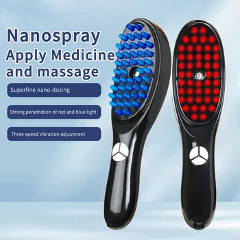 Electric Spray Massage Comb Hair Growth Vibration Head Massager Brush LED Anti Hair Loss Scalp Liquid Medicine Atomizing Comb massager scalp applicator 2