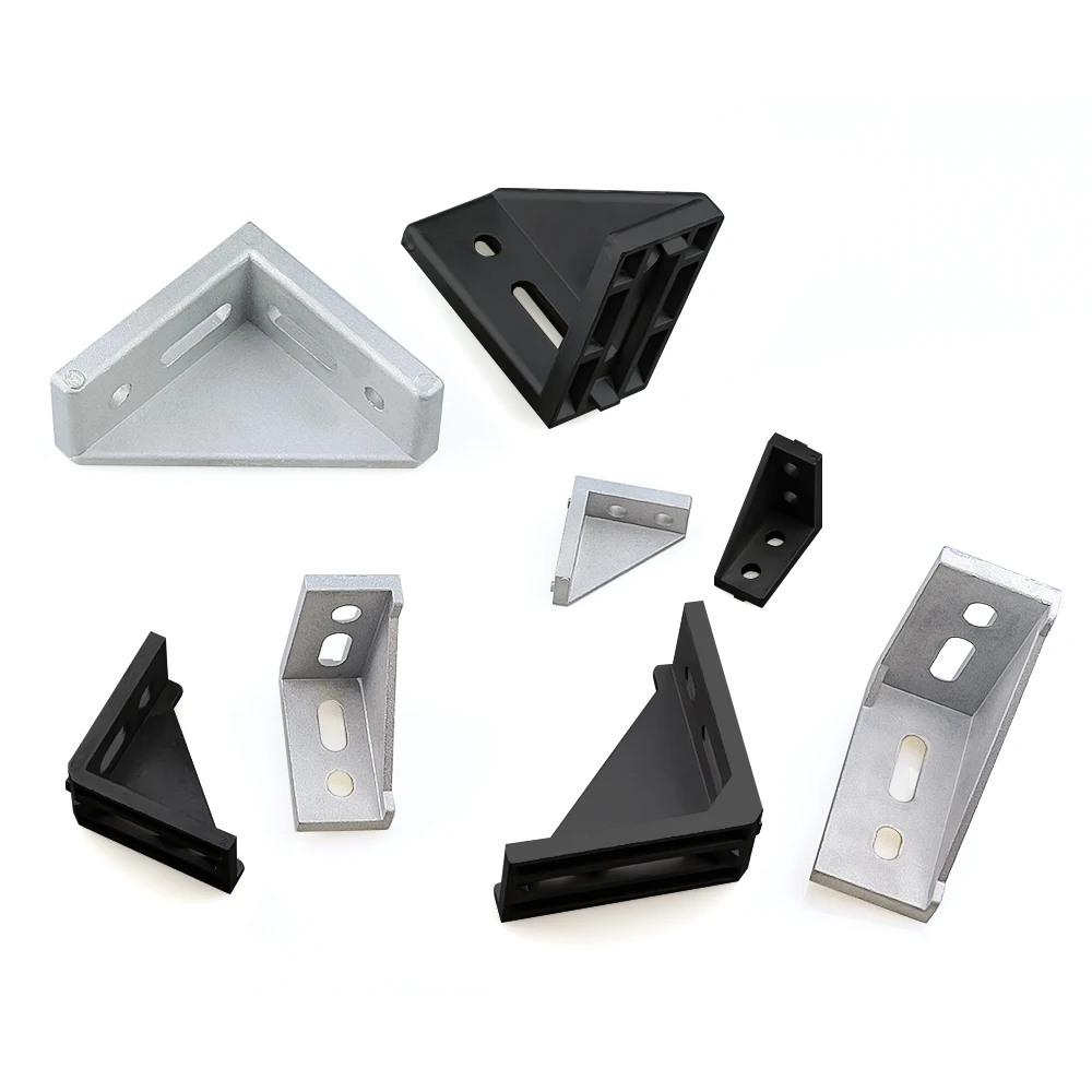 Aluminum Connector 10/20Pcs Corner Bracket Fitting Angle For 2040 3060 4080 4590 Aluminum Profile
