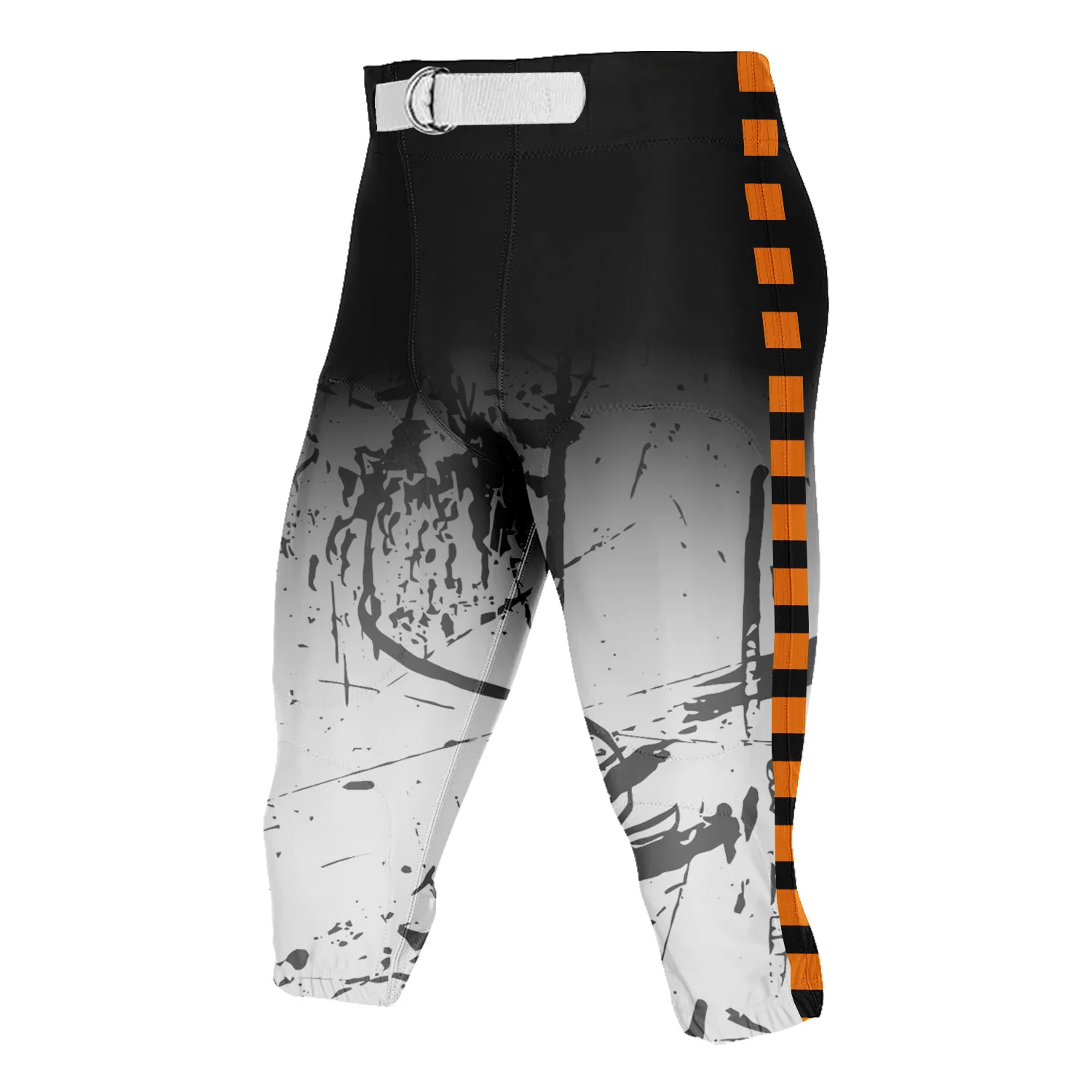 Custom Gradient Football Pants with Belt for Men Youth Running Cropped Pants Add Name Number Logo Multiple Colors