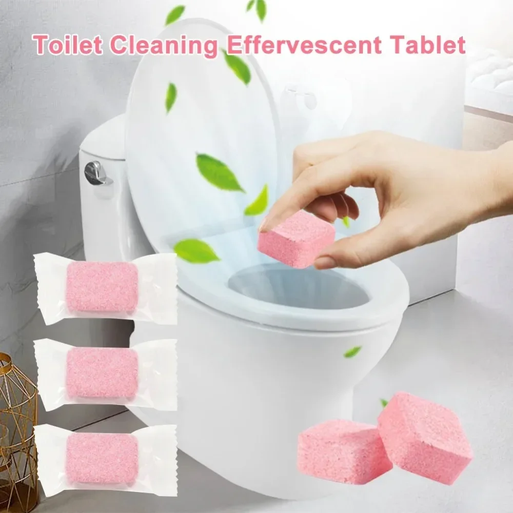 Toilet Cleaner Tablets Toilet Cleaner Toilet Cleaning Effervescent Tablets Fully Automatic Detergent Deodorant Urine Stains Yellow Dirt Cleanliness Home Fragrance