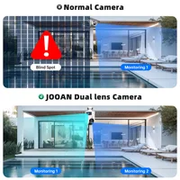 JOOAN 4K 6MP HD PTZ камера уличная двойной объектив двойной экран AI отслеживание 5G WIFI IP-камера безопасности CCTV камеры видеонаблюдения — изображение 3