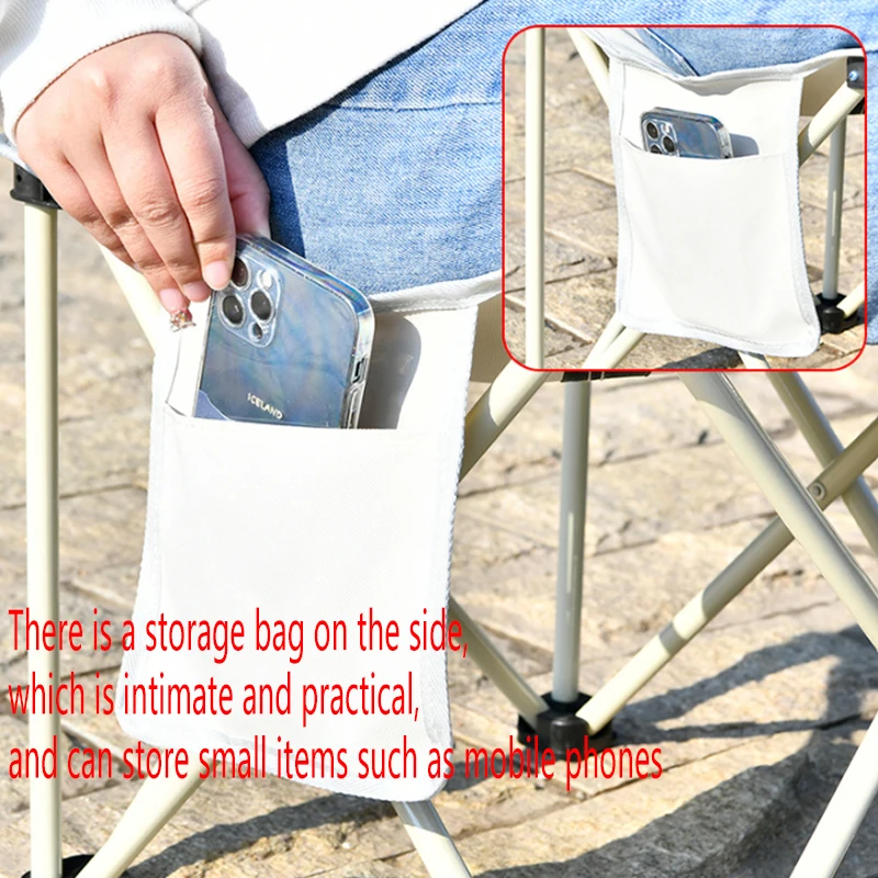 Compact & Portable Outdoor Folding Chair - Sturdy Aluminum Frame with 600D Oxford Cloth, Perfect for Beach, Camping, Picnics & T