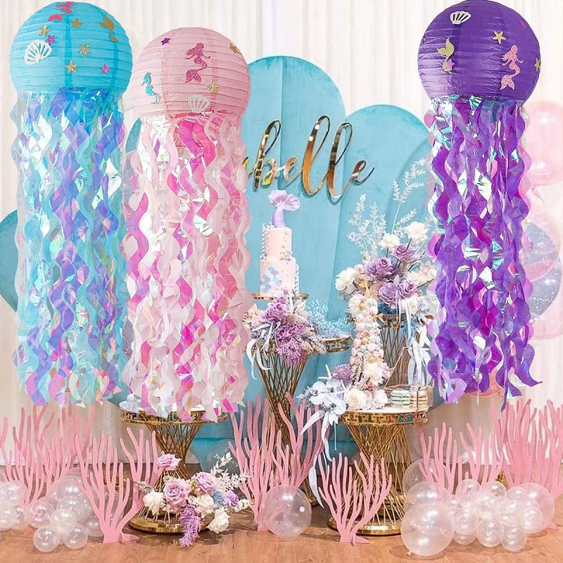 Mermaid Birthday Party Decoration Mermaid Tail Balloon Garland Arch Kit Tableware Girl Little Mermaid Party Supplies Baby Shower