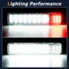 2x LED أبيض أحمر باب المجاملة ضوء ل تشيفي سيلفرادو 1500 2500 3500 97-20 هامر H2 03-09 جي إم سي يوكون 95-06 15021517 15021518