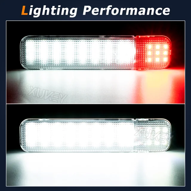 2x LED أبيض أحمر باب المجاملة ضوء ل تشيفي سيلفرادو 1500 2500 3500 97-20 هامر H2 03-09 جي إم سي يوكون 95-06 15021517 15021518