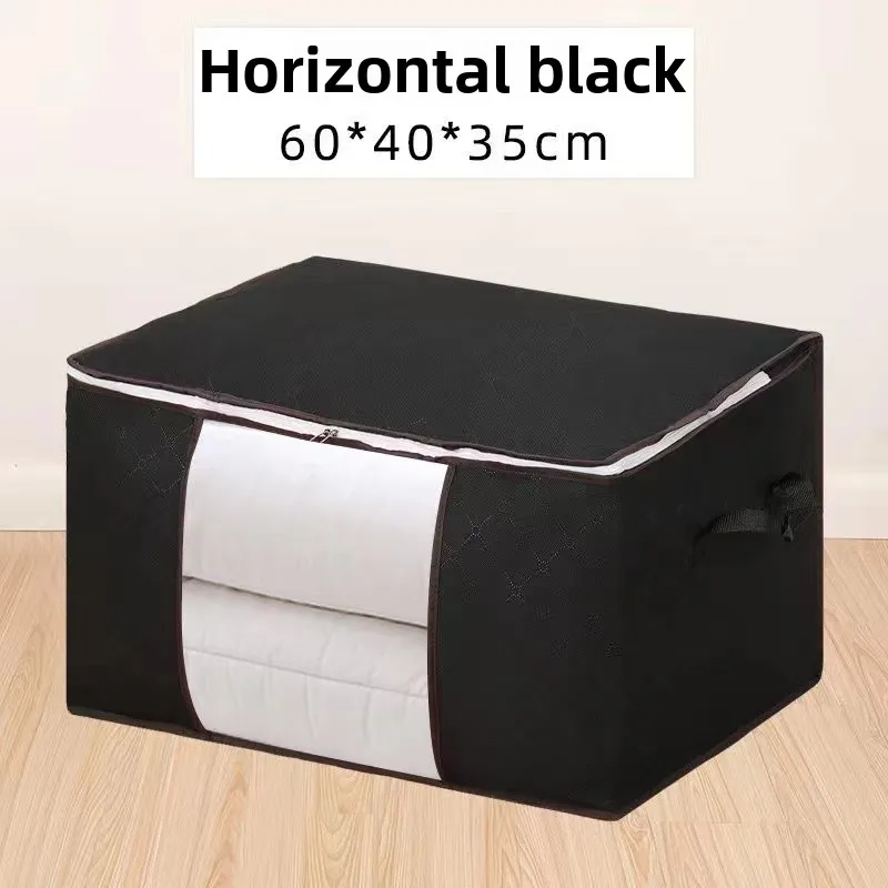 Foldable storage bag large wardrobe clothing organization bag under bed storage box dustproof cotton quilt storage bag 3