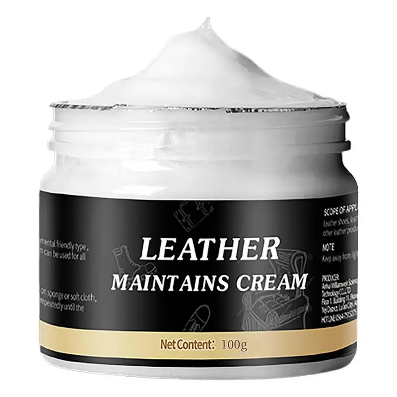 100g Car Interior Leather Maintenance Oil Home Leather Sofa Care White Polish Multi-purpose Conditioning Oil for Shoes leather care cream