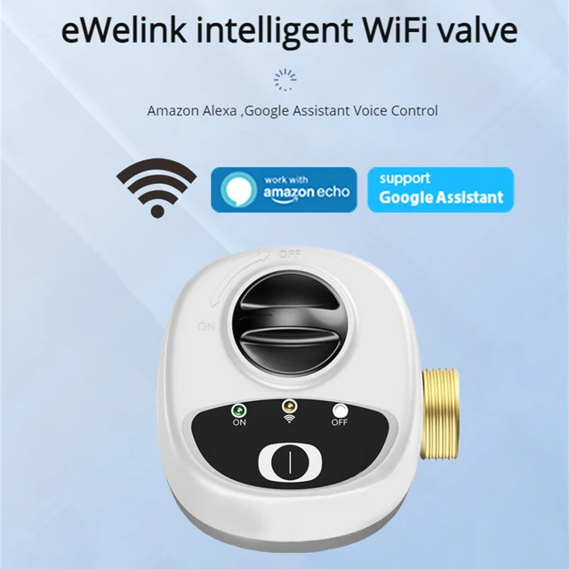 eWelink APP WiFi Smart Valve DN15/DN20/DN25 Water Gas Shutoff Automated Ball Valve Control For Alexa Google Alice EU Plug 2