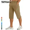TACVASEN Below Knee Length Summer Waterproof Shorts Mens Quick Drying 3/4 Capri Pants Hiking Walking Sports Outdoor Nylon Shorts 1