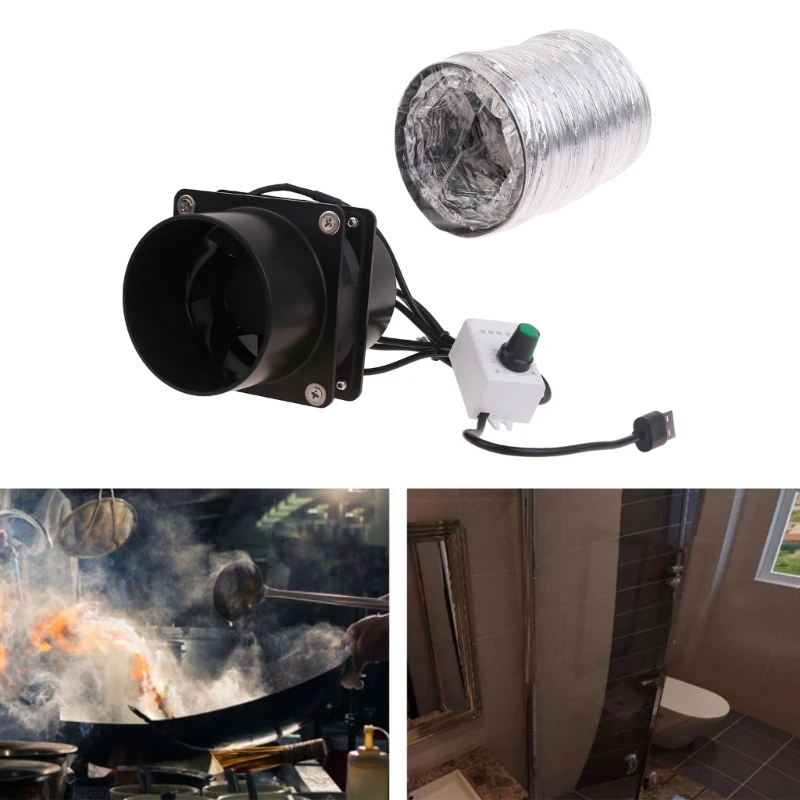 Ventilador de Ventilação de Alto Desempenho Sucção Poderosa e Tubulação Plástica do Duto para a Extração Eficaz do Fumo e da Poeira Y9rf - Imagem 2
