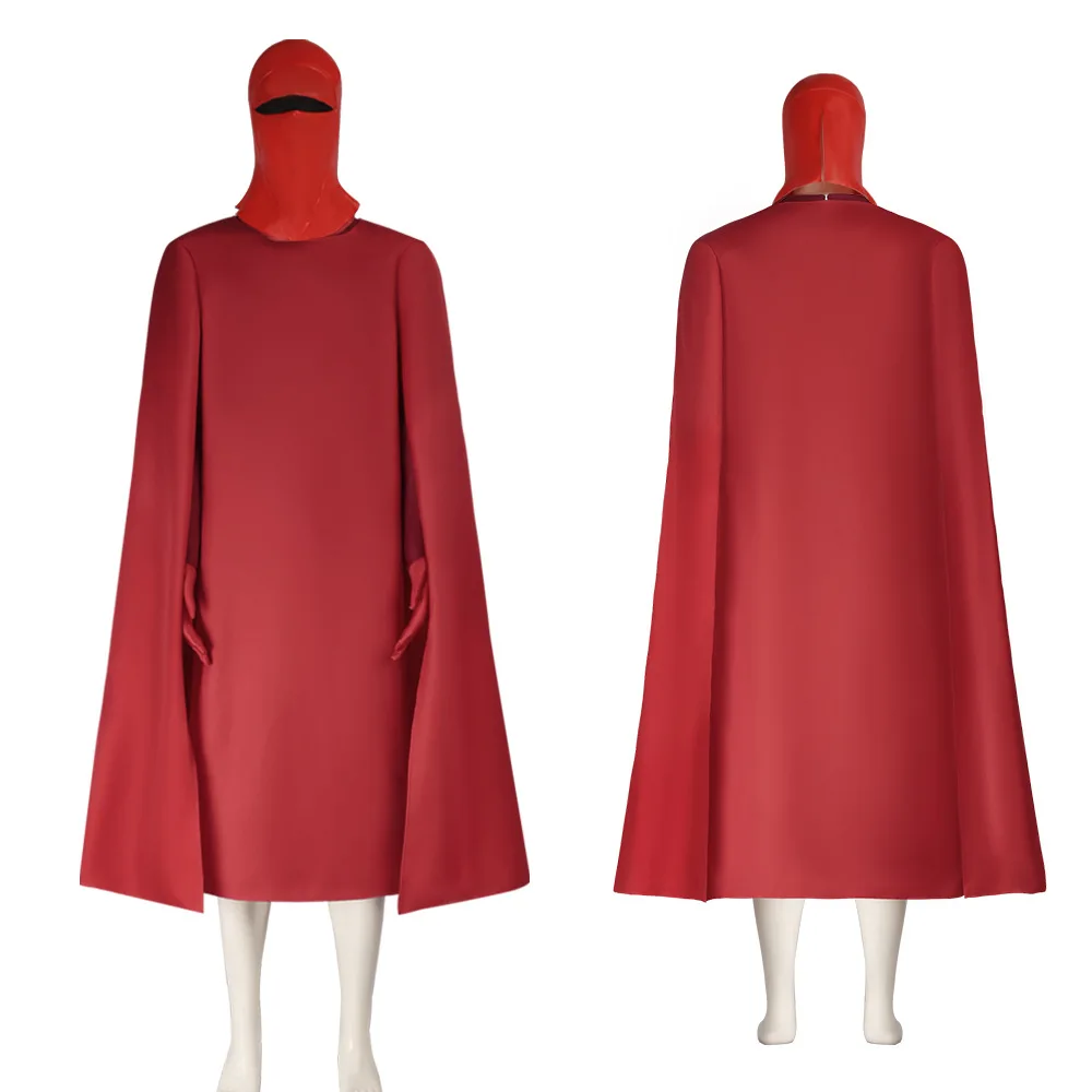 New Movie Emperor Royal Guard Cosplay  Red Knight Robe with Gloves Adult Halloween Carnival Party Outfit Costume for Men Women